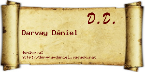 Darvay Dániel névjegykártya